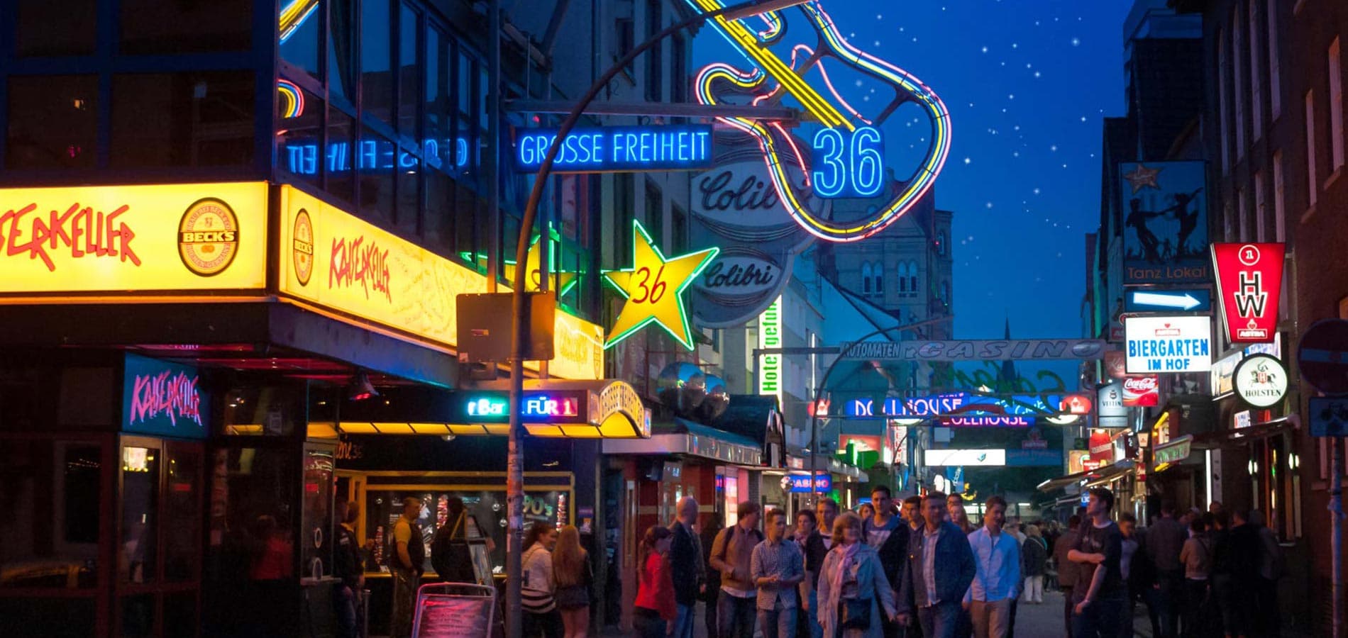 Reeperbahn i Hamburg